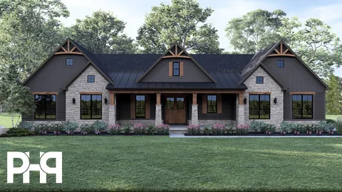 The Vineyard house plan, exterior view 1